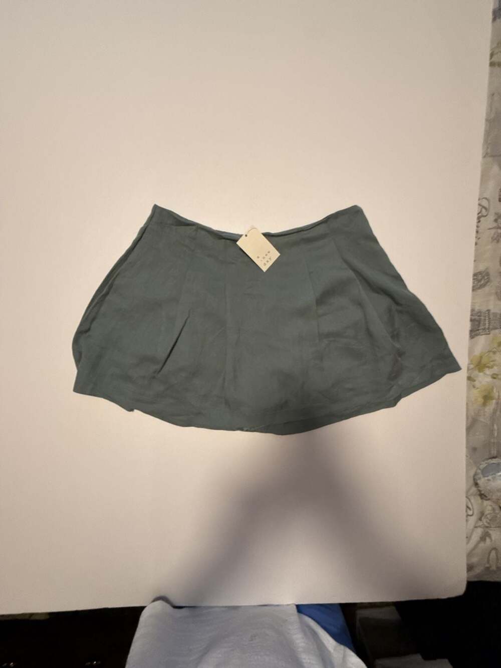 A New Day Teal Pleated Skater Skirt Size 10
